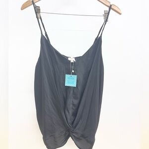 Hayden Elegant Black Twist Camisole